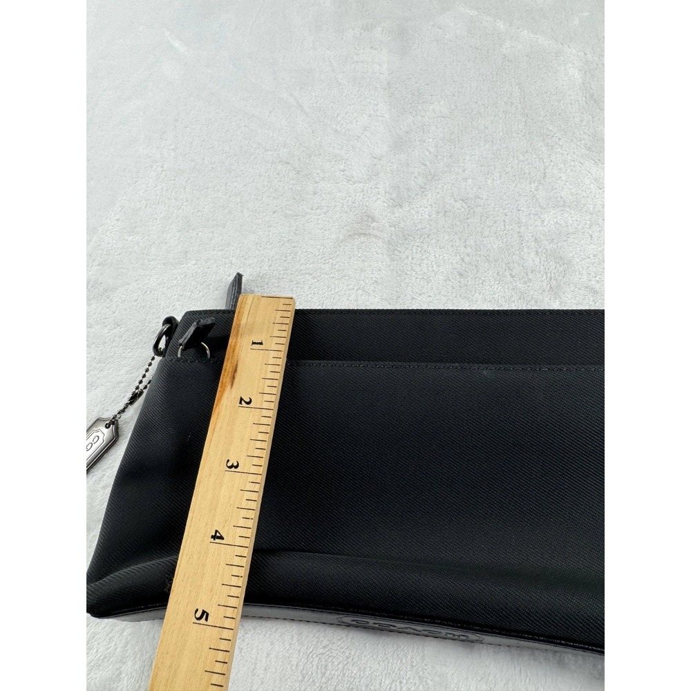 Vintage Coach Authentic Mercer Demi Clutch Black Leather Zipper Wristlet Handbag - Picture 7 of 12